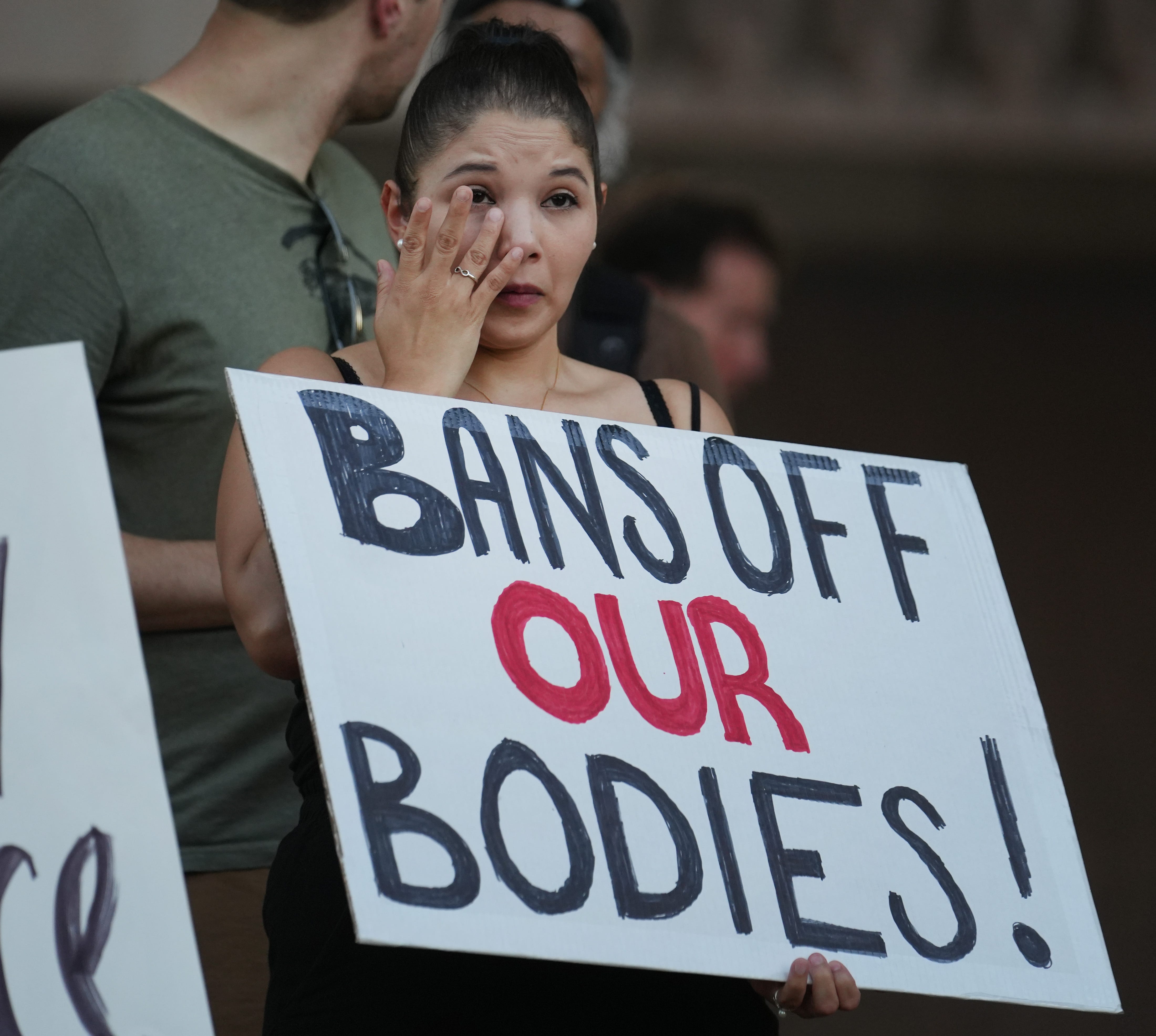 Protesters Decry Abortion Ban At The Arizona State Capitol