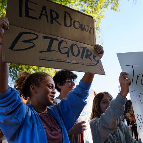 McLean High School students participated in a walk