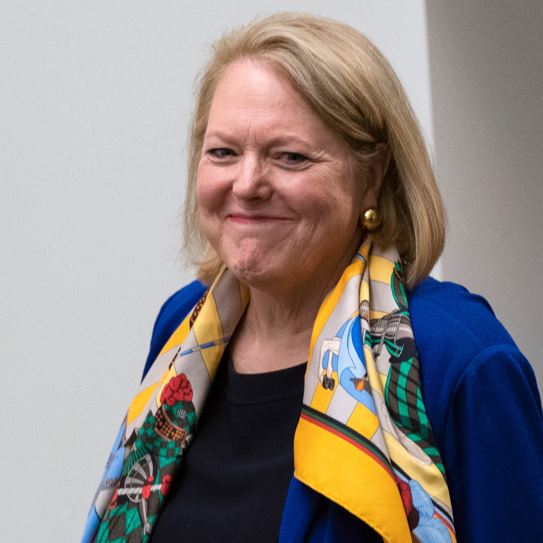 Conservative activist Virginia "Ginni" Thomas, walks during a break in a voluntary interview with the House panel investigating the Jan. 6 insurrection, at Thomas P. O'Neill Jr. House Office Building, Thursday, Sept. 29, 2022, in Washington. The committee has for months sought an interview with Thomas in an effort to know more about her role in trying to help former President Donald Trump overturn his election defeat. She texted with White House chief of staff Mark Meadows and contacted lawmakers   in Arizona and Wisconsin in the weeks after the election. (AP Photo/Manuel Balce Ceneta) ORG XMIT: DCMC113