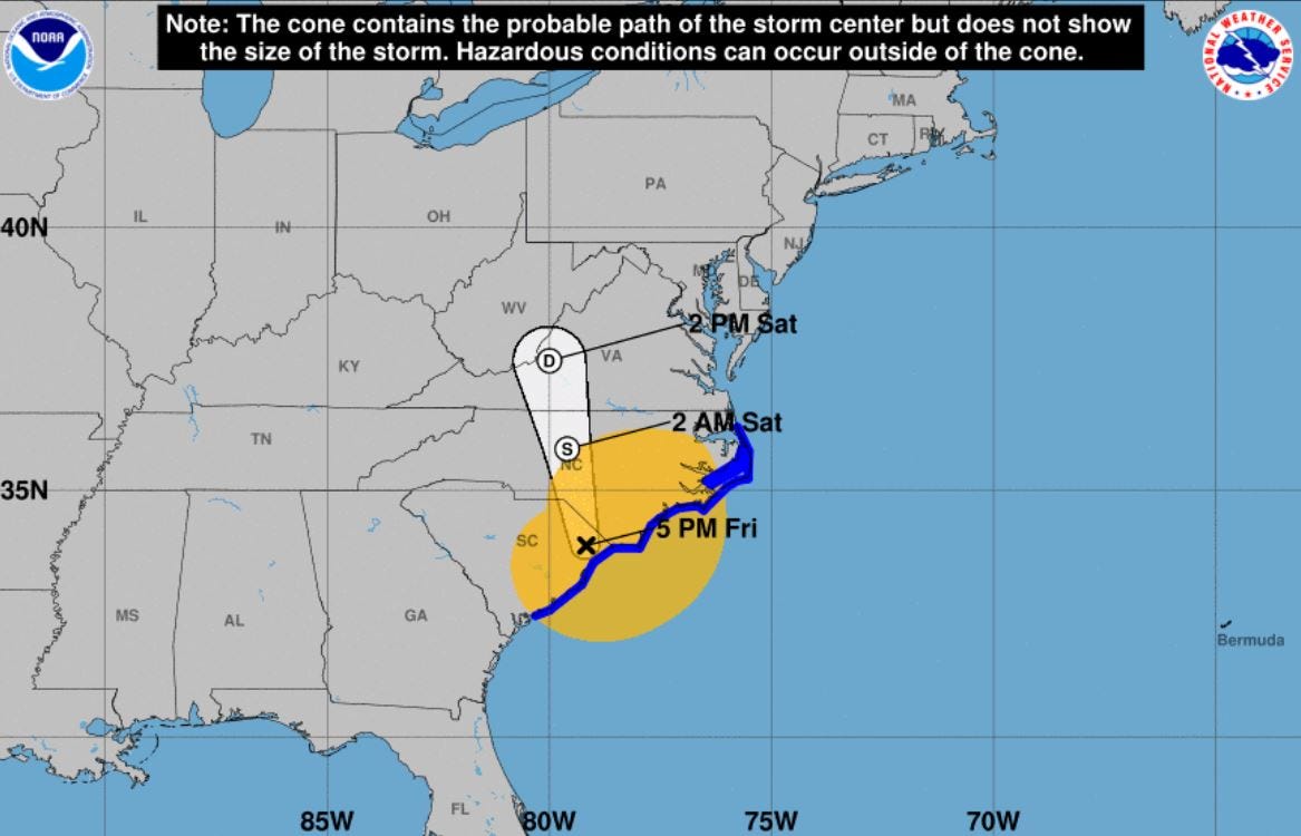 Hurricane Ian Weakens To Post-tropical Cyclone In Carolinas