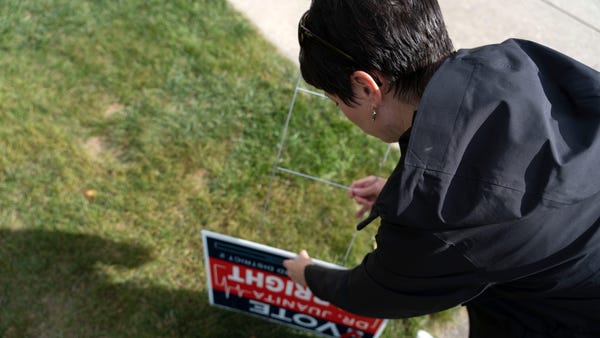 Dr. Juanita Albright, a school board candidate run