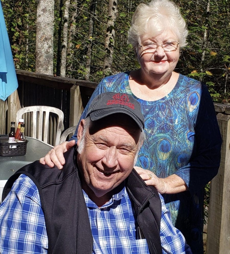 Ronald Foley and his wife, Juanita Foley, together last October celebrating their 25th wedding anniversary. Ronald Foley drowned in a canal on Thursday as he drained his Deltona home's swimming pool to stop it from flooding his home during Tropical Storm Ian.