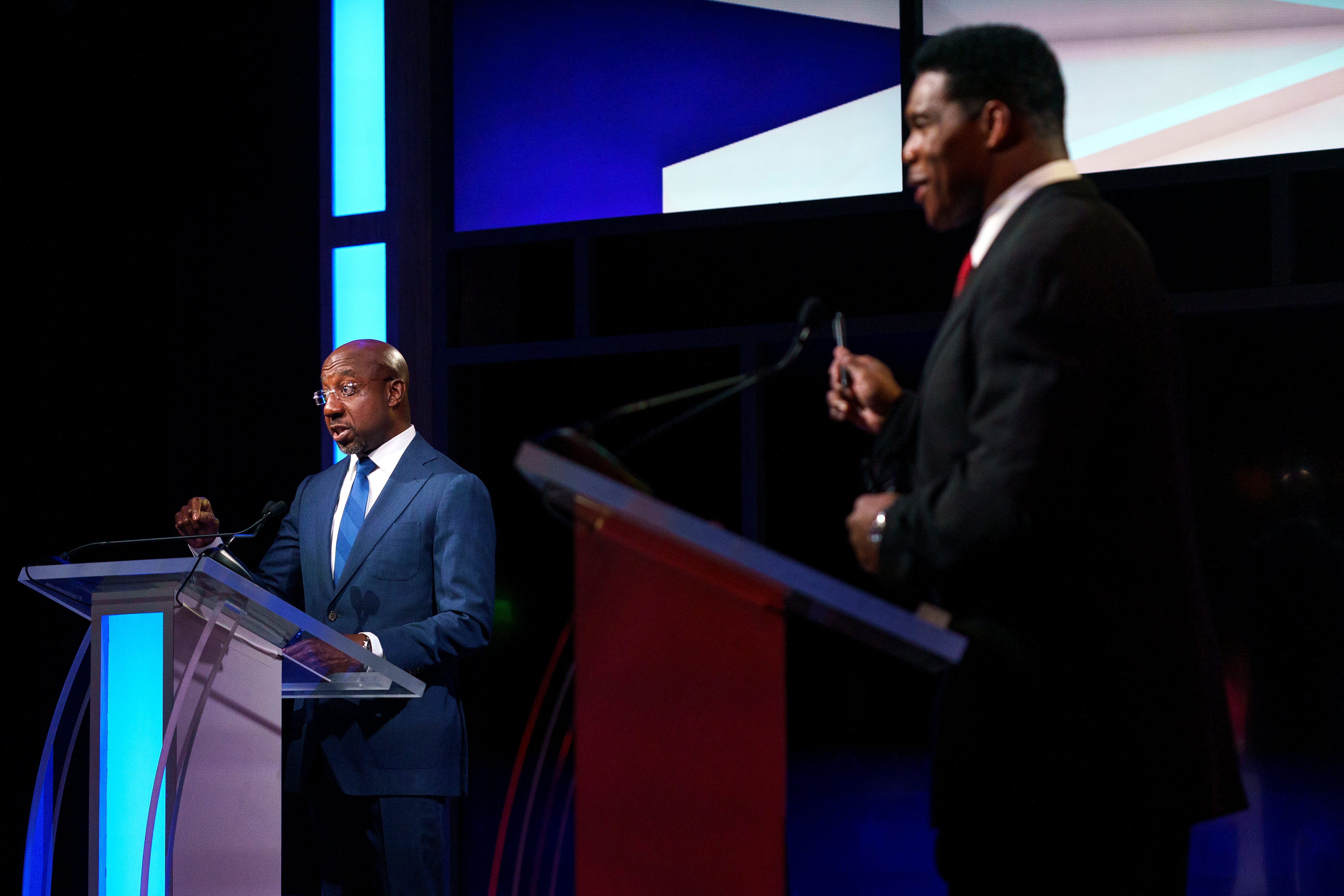 Attendee Herschel Walker Raphael Warnock U.S. Senate Debate Insights