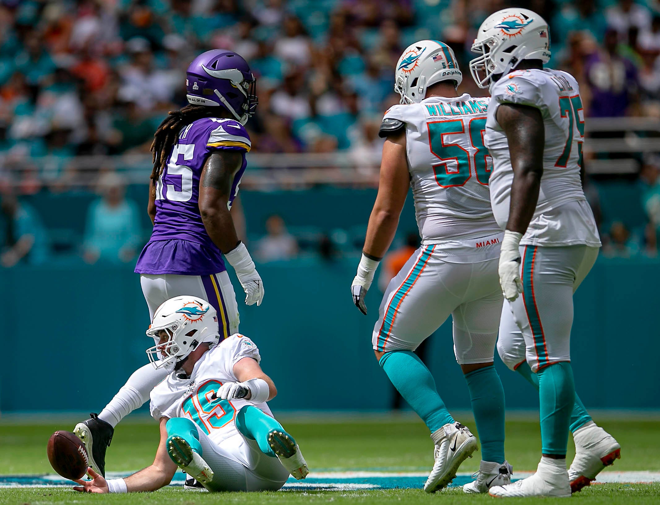 Miami Dolphins QBs Endangered Playing Behind Leaky Offensive Line