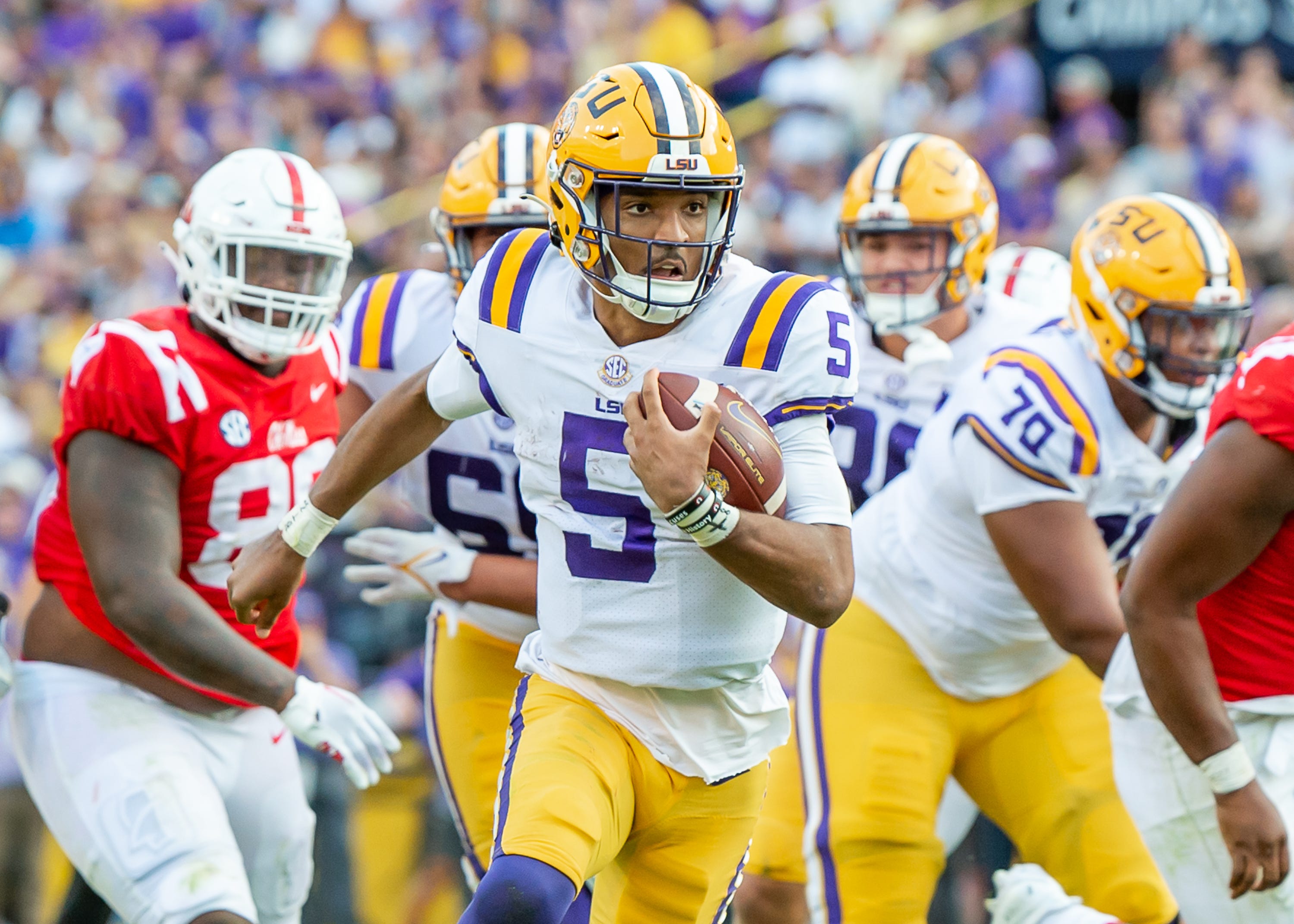 LSU Football Vs Ole Miss Rebels Photos: Brian Kelly, Jayden Daniels