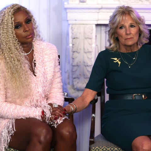 First lady Jill Biden with singer Mary J. Blige sp