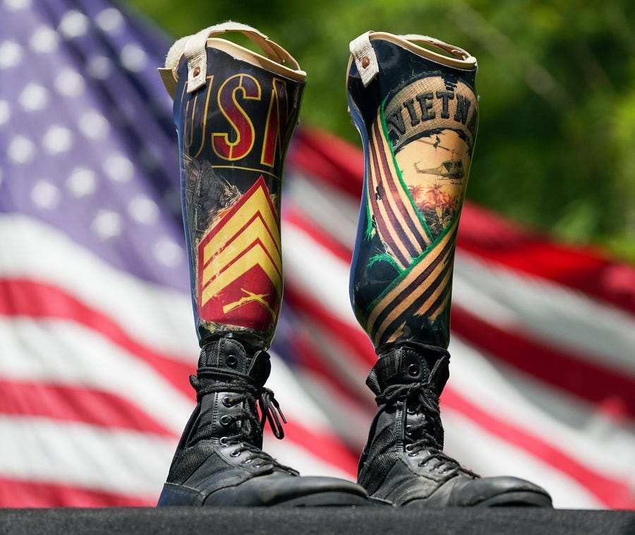 In June, Jack Simpson's prosthetic legs became a part of the collection at the National Museum of the Marine Corps in Quantico, Va. Simpson became a double amputee at 19-years-old after stepping on an antitank mine while deployed in the Vietnam War on Nov. 11, 1968. Simpson passed away due to COVID-19 complications on Feb. 9, 2021.