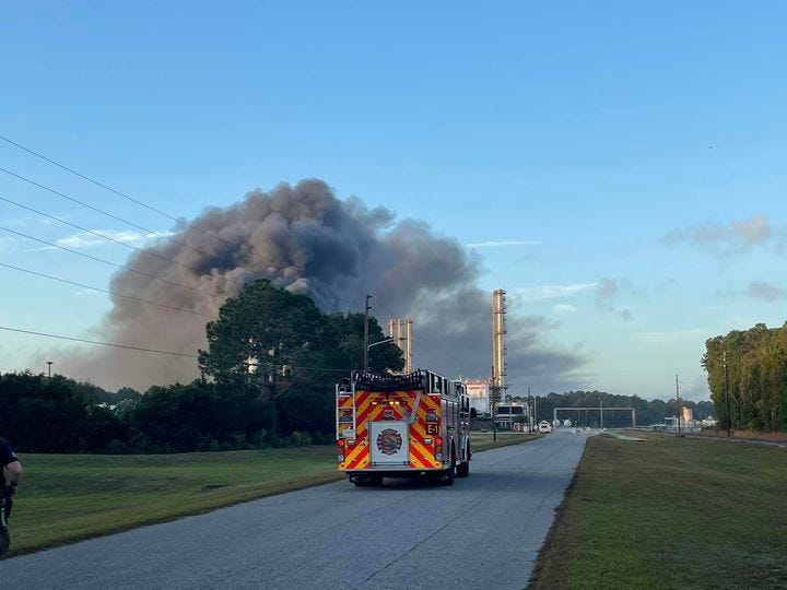 Symrise Chemical Plant Explosion In Brunswick GA Prompts Evacuations