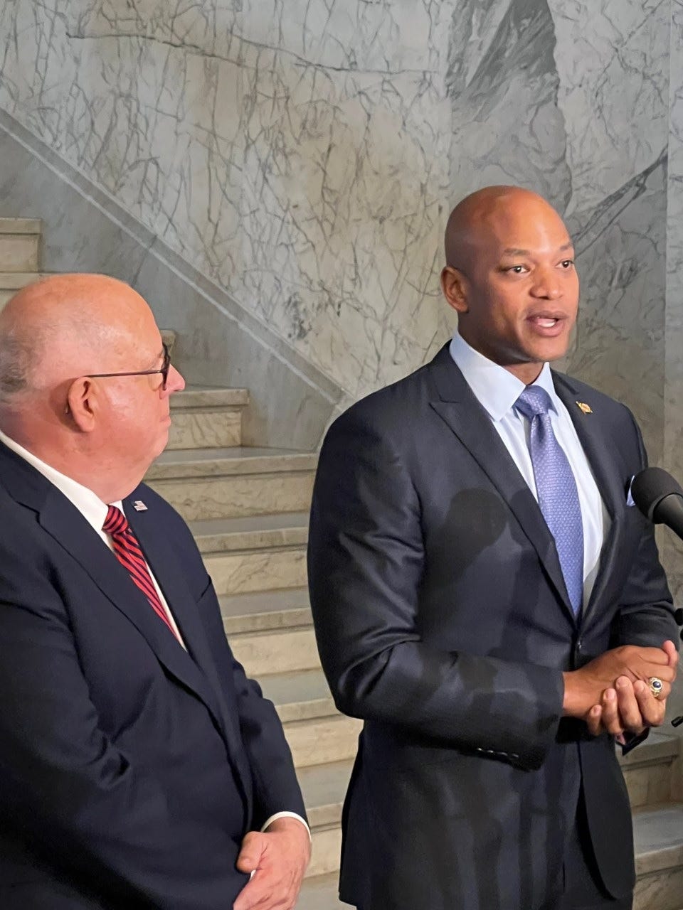 Larry Hogan, Wes Moore Begin Maryland's Transition Of Power