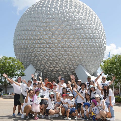 Nancy Voellm's extended family reunited at EPCOT o