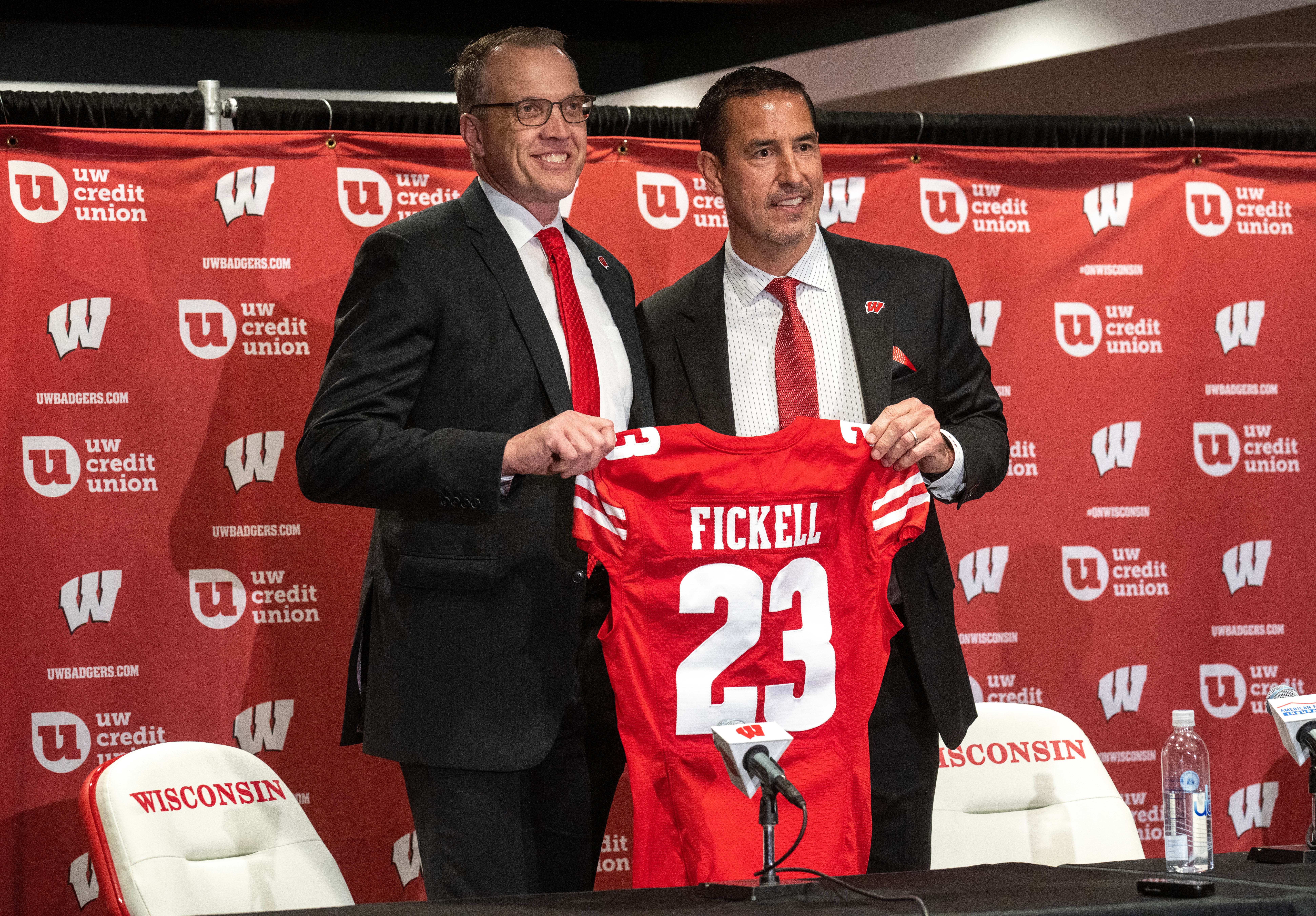 New Wisconsin football coach Luke Fickell to join in bowl preparation