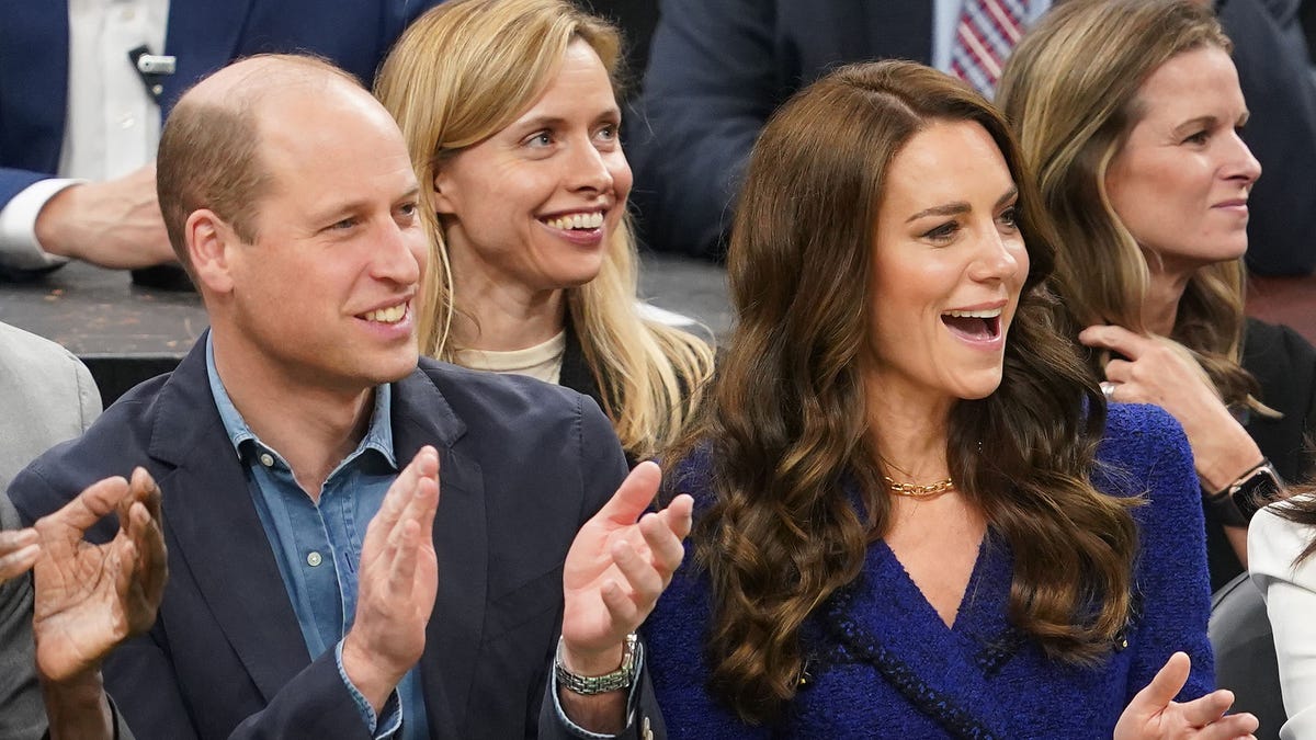 Prince William, Prince of Wales and Catherine, Princess of Wales, watch the NBA basketball game between the Boston Celtics and the Miami Heat at TD Garden on November 30, 2022 in Boston, Massachusetts. The Prince and Princess of Wales are visiting the coastal city of Boston to attend the second annual Earthshot Prize Awards Ceremony, an event which celebrates those whose work is helping to repair the planet. During their trip, which will last for three days, the royal   couple will learn about the environmental challenges Boston faces as well as meeting those who are combating the effects of climate change in the area.