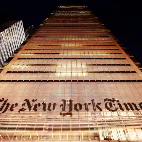 FILE - The New York Times building is shown on Oct