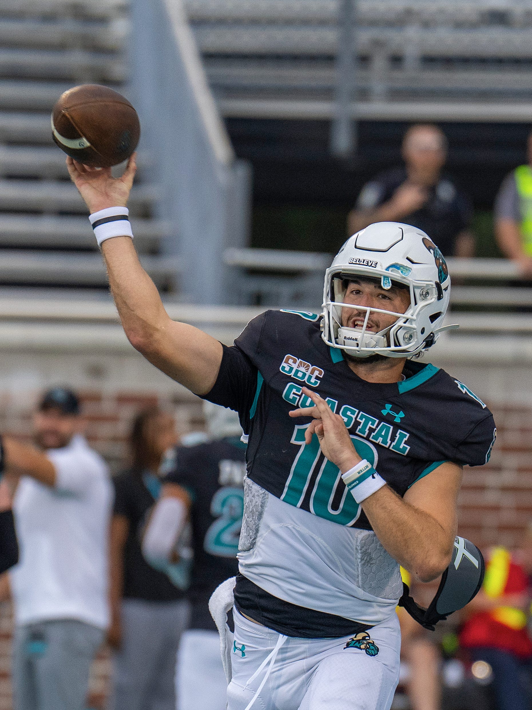 Coastal Carolina - NCAA Football : Jared J.Brown - White Jersey