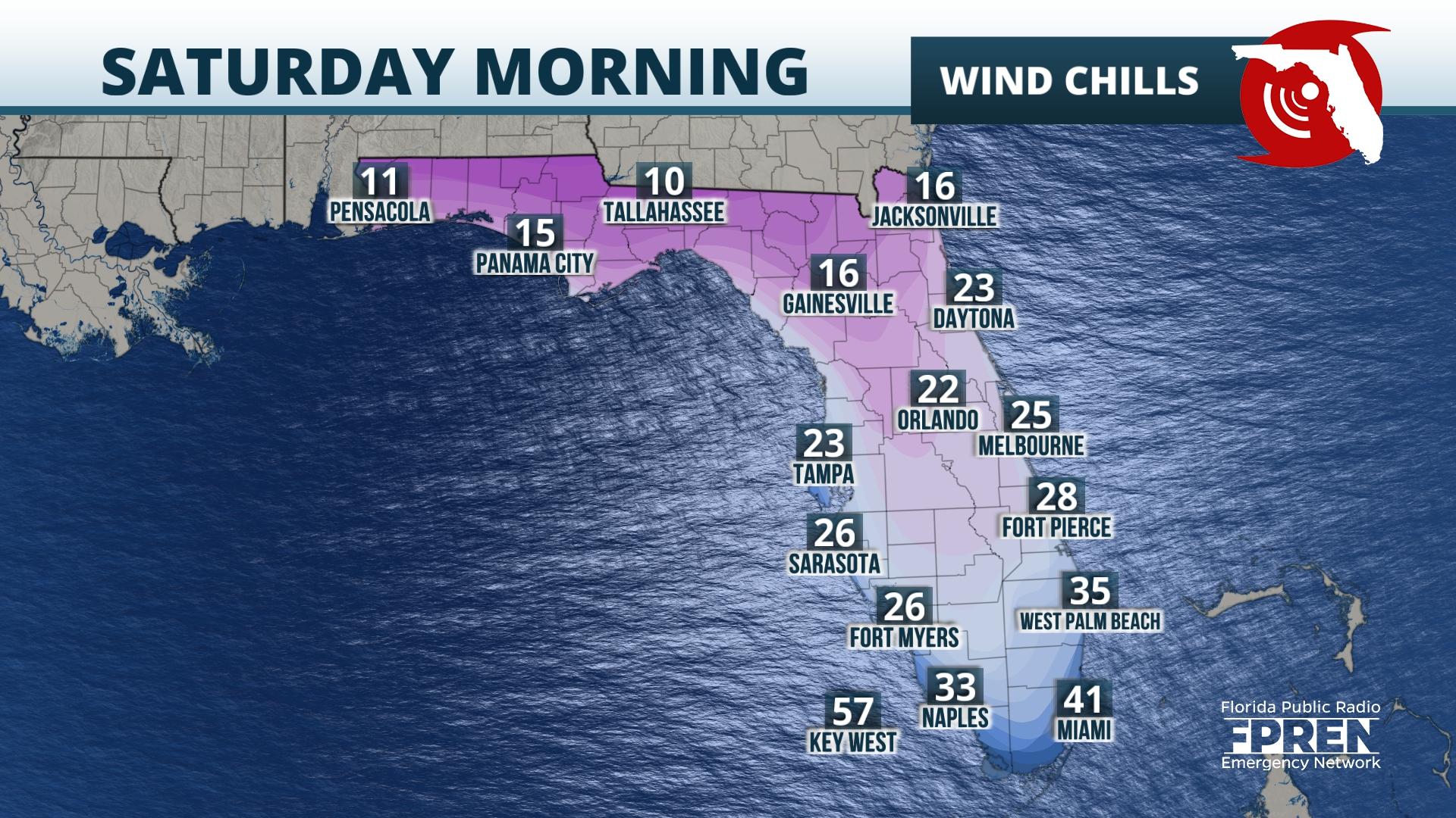 Florida Faces Arctic Cold Front, Freezing Temperatures For Christmas