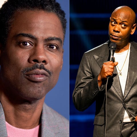 Comedians Chris Rock, left, and Dave Chappelle