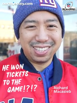 NY Giants-Eagles playoff game: Meet the winner of tickets from Dunkin'