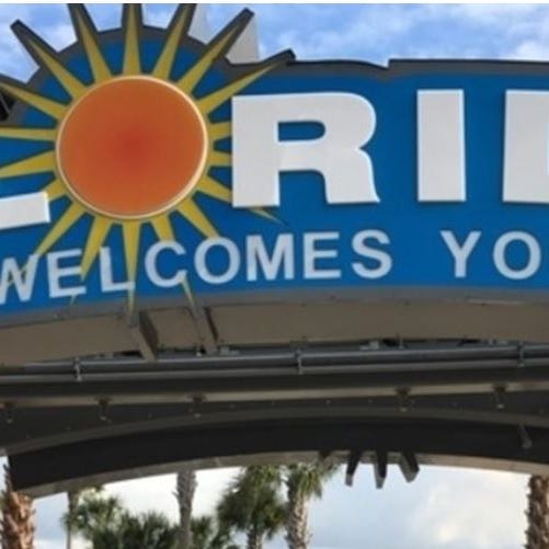 Florida welcome sign.