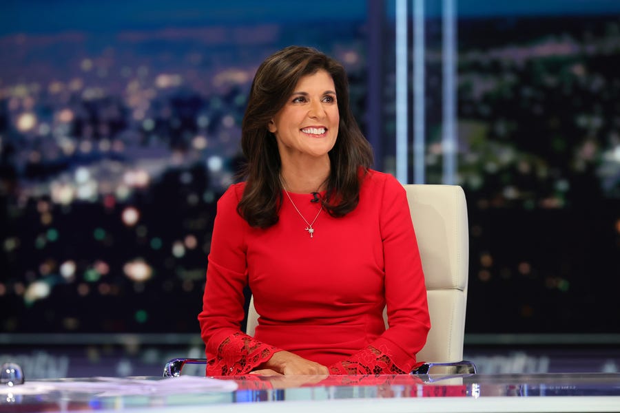 Nikki Haley visits "Hannity" at FOX Studios on January 20, 2023 in New York City.