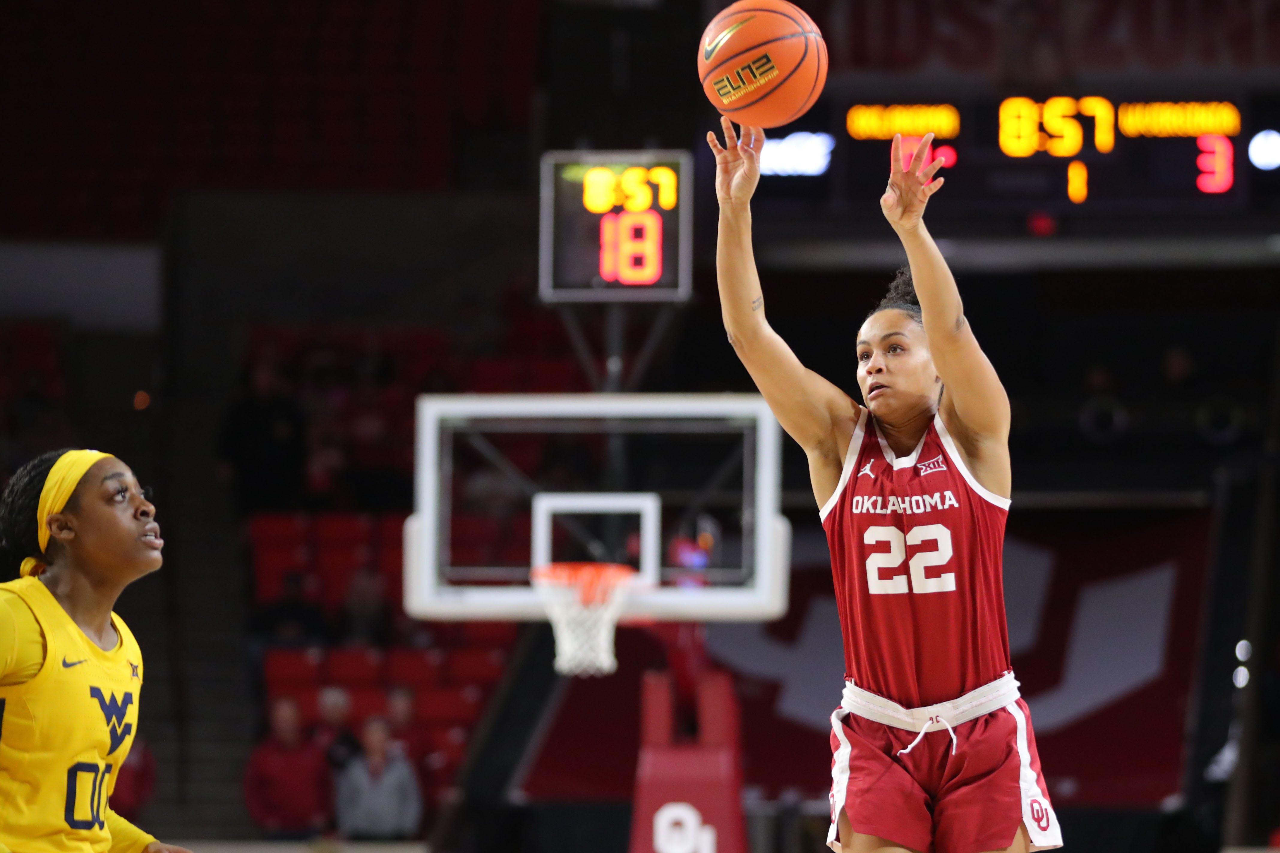 Photos: Oklahoma Sooners Vs. West Virginia Mountaineers Women's Basketball