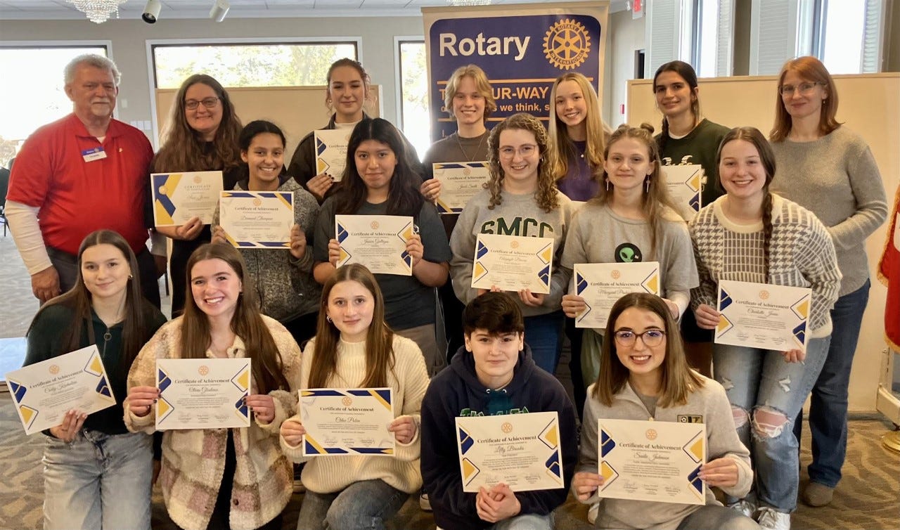 Monroe Rotary honors MHS, SMCC Interact Clubs