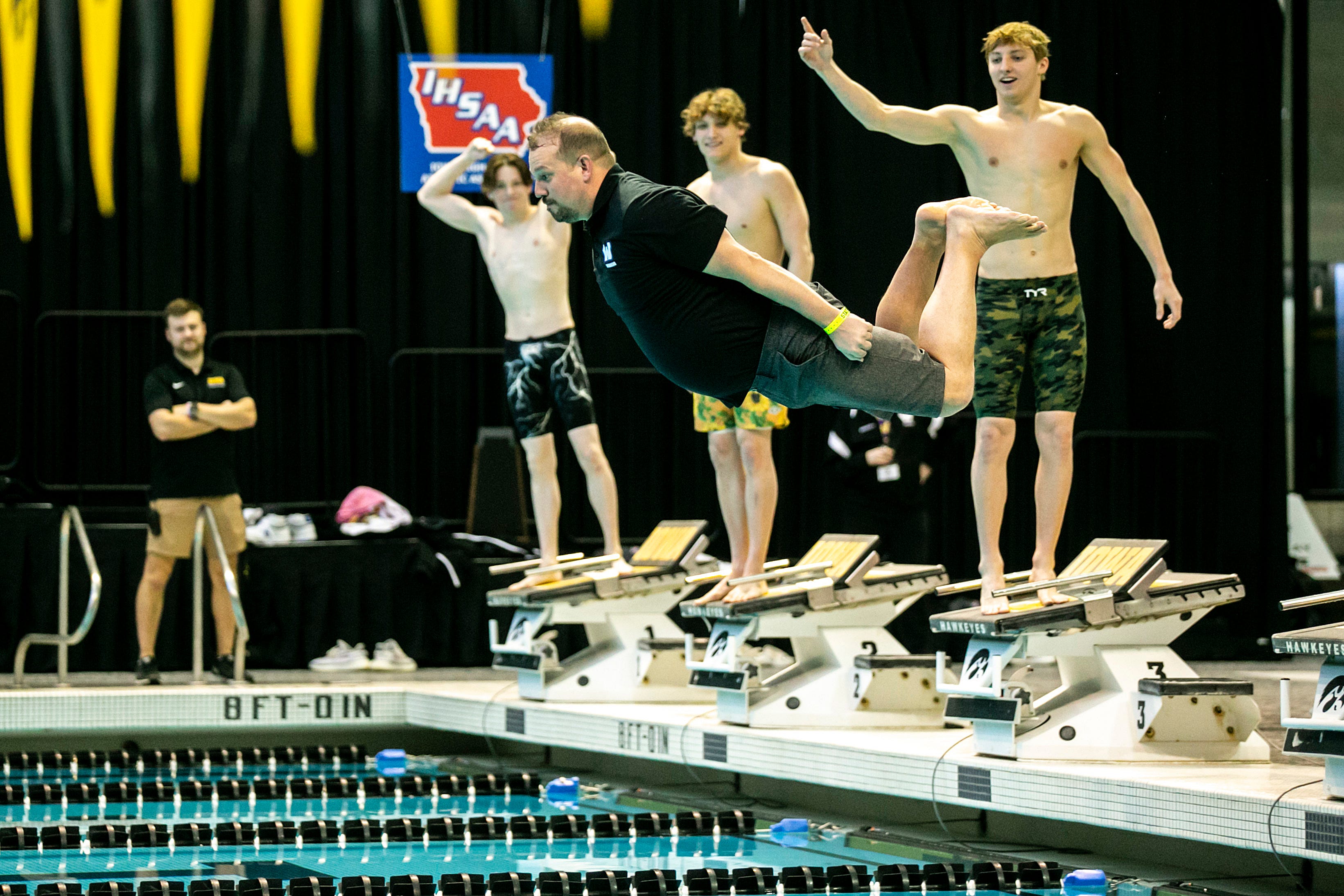 The Little Hawks and Trojan Bolts finish top10 at the IHSAA state swim