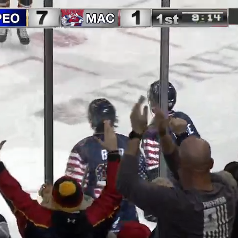 Highlights from Peoria Rivermen 7-1 victory over Macon Mayhem in an SPHL game at Carver Arena on Friday, Feb, 17, 2023.