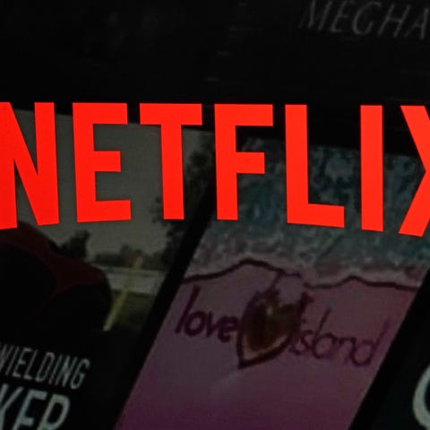 The Netflix logo is shown in this photo from the c