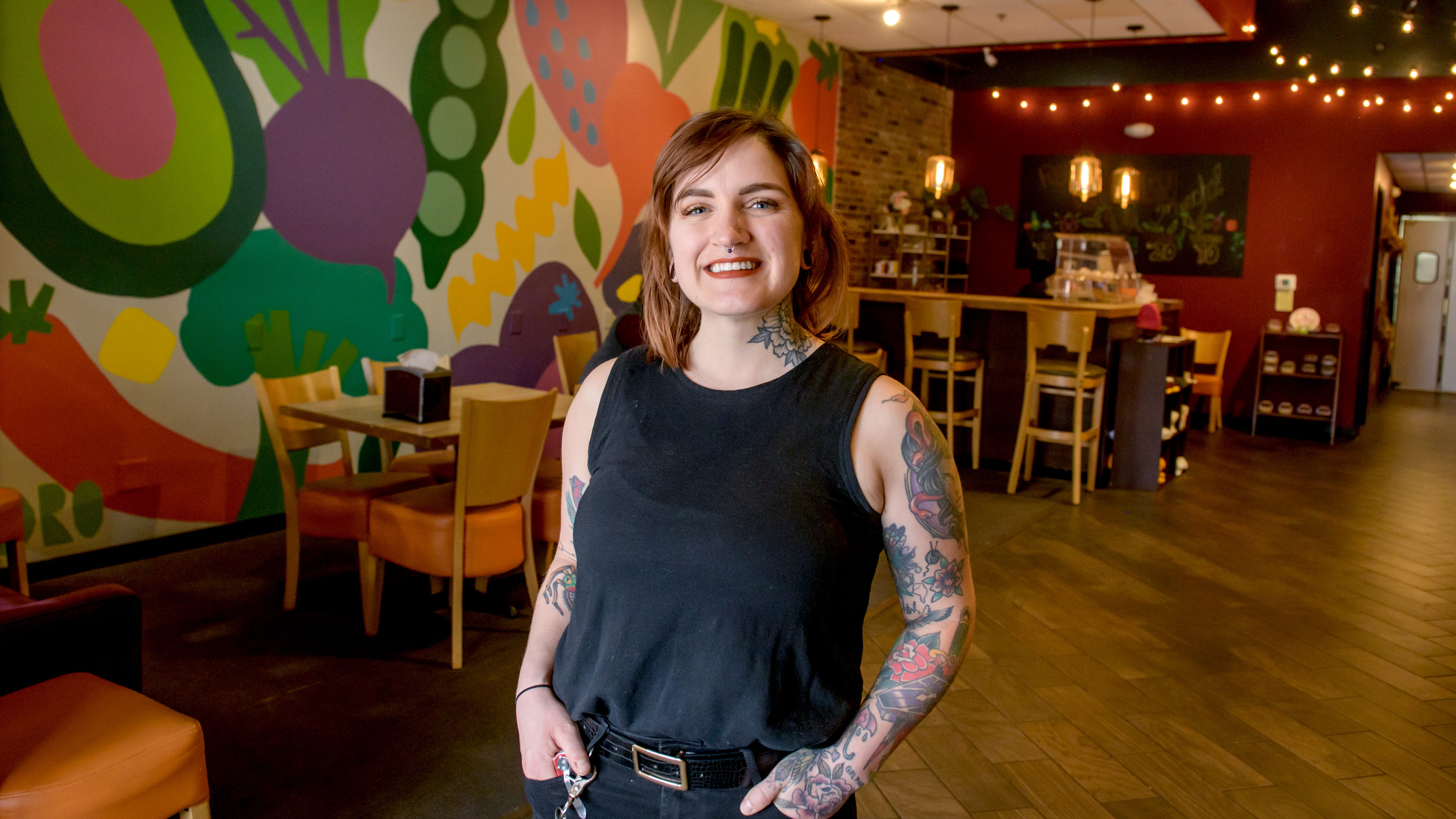 Jam Rohr, owner of Radish Kitchen, a vegan restaurant in Campustown near Bradley University, is celebrating one year in business.