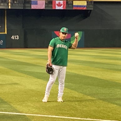 Alek Thomas of Team Mexico poses for a photo during the Team