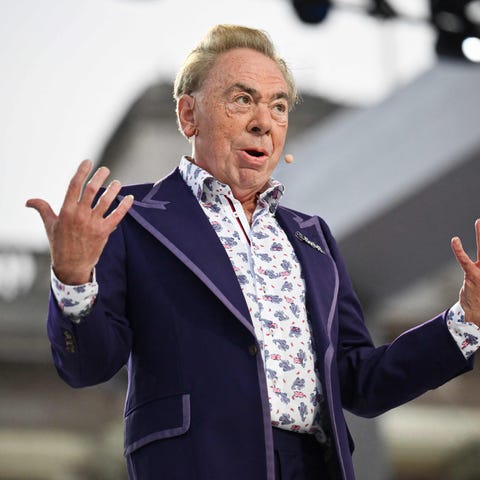 British composer Andrew Lloyd Webber performs at t