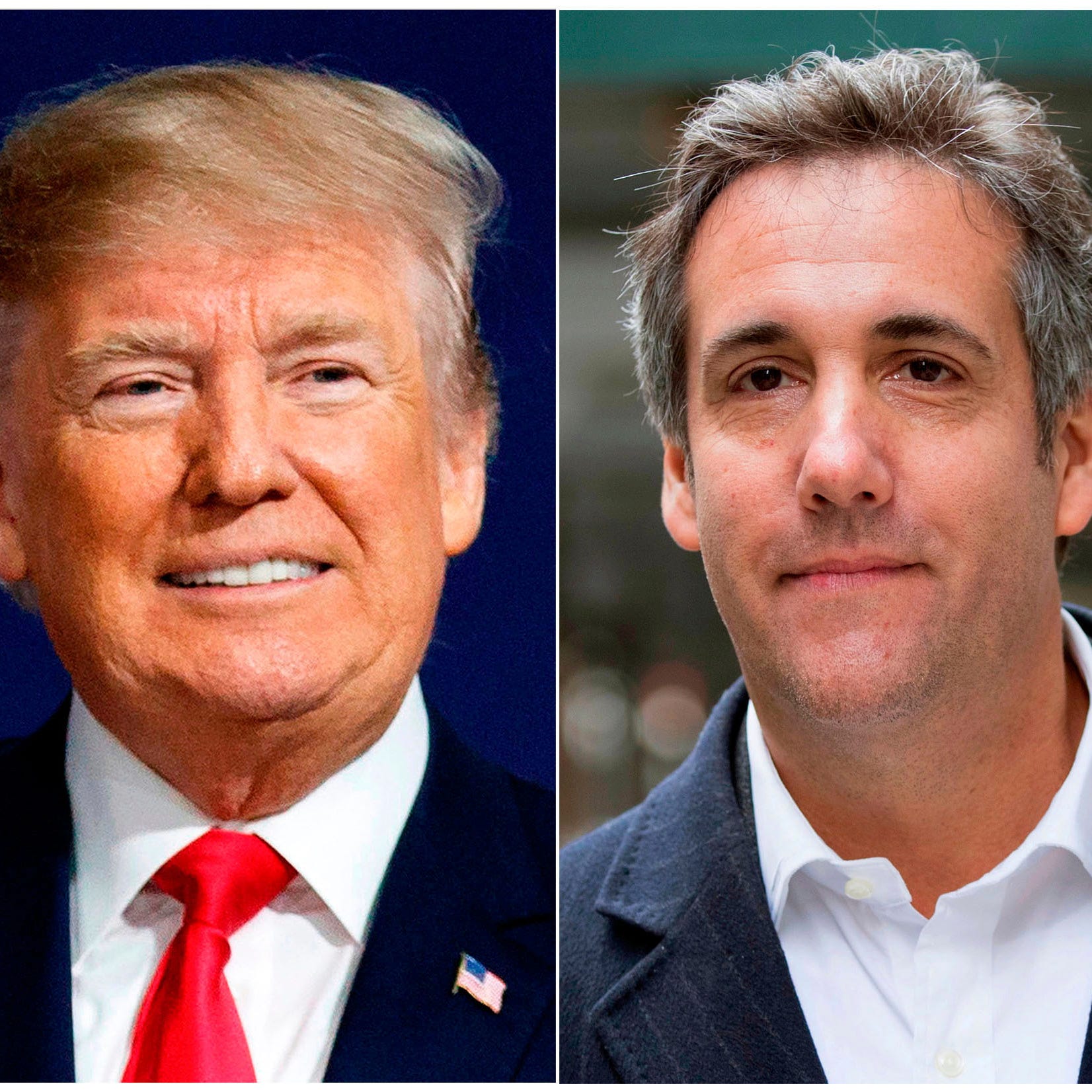 Former President Donald Trump, disbarred  attorney Michael Cohen and adult film actress Stormy Daniels.