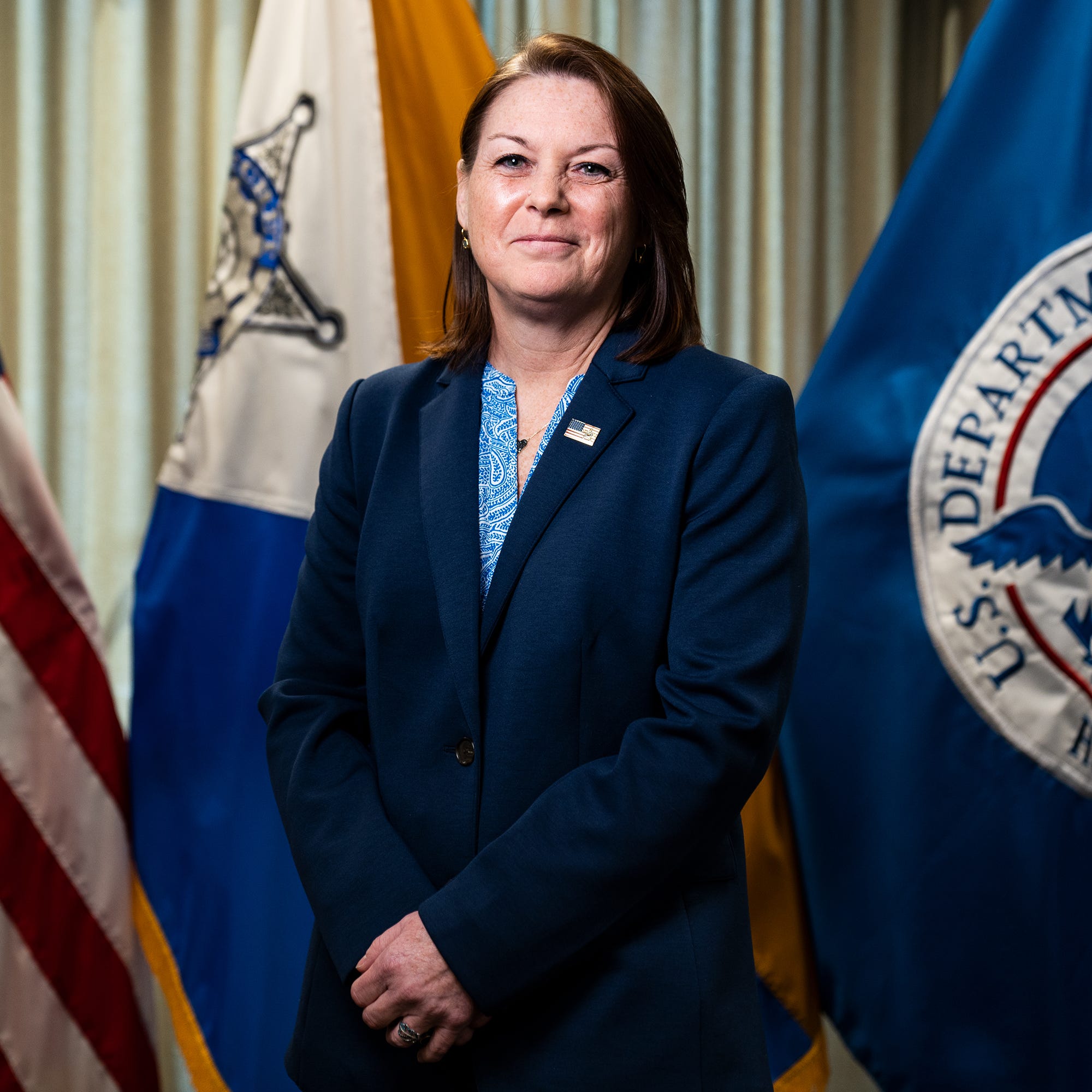 Kimberly Cheatle, the director of the Secret Service, poses for a portrait at the agency's headquarters in Washington D.C. on Mar. 21, 2023.