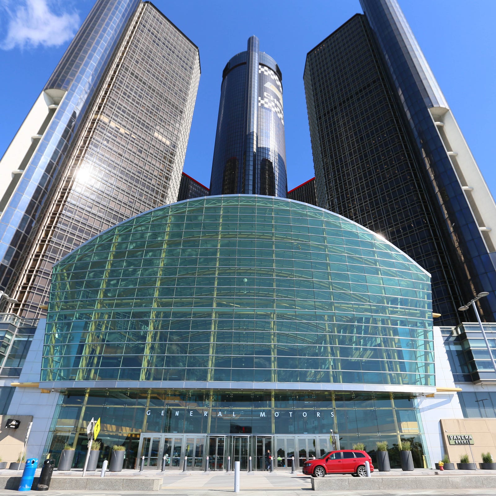 GM salaried employees have until noon March 24 to decide if they want to accept a buyout offer of up to 12 months pay for long-term employees. File photo: The Renaissance Center, the headquarters for General Motors, in downtown Detroit on Tuesday, June 6, 2017.