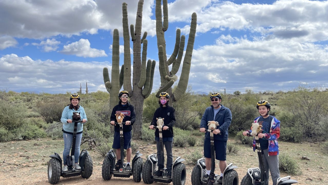 Thibault and her family on a trip just outside of Mesa, Arizona – the first autism-certified city in the nation.