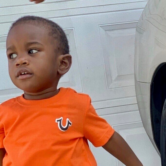 This photo provided by the St. Petersburg, Fla., Police Department shows 2-year-old Taylen Mosley. Searchers had been combing the area around a Florida apartment complex on Friday, March 31, 2023, looking for the missing 2-year-old boy whose mother was found slain in their apartment, police said.