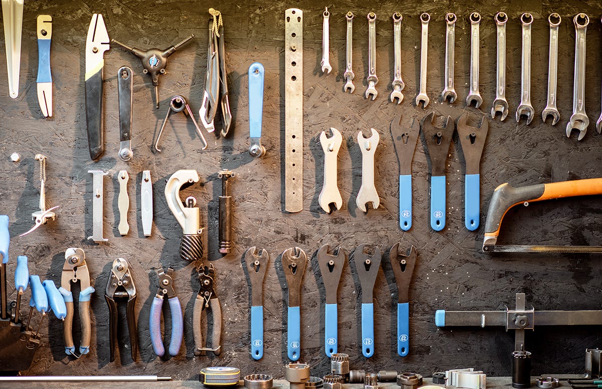 A good supply of bicycle-specific tools makes maintaining your bike easier. You can either buy toolkits or add individual tools as you need them.