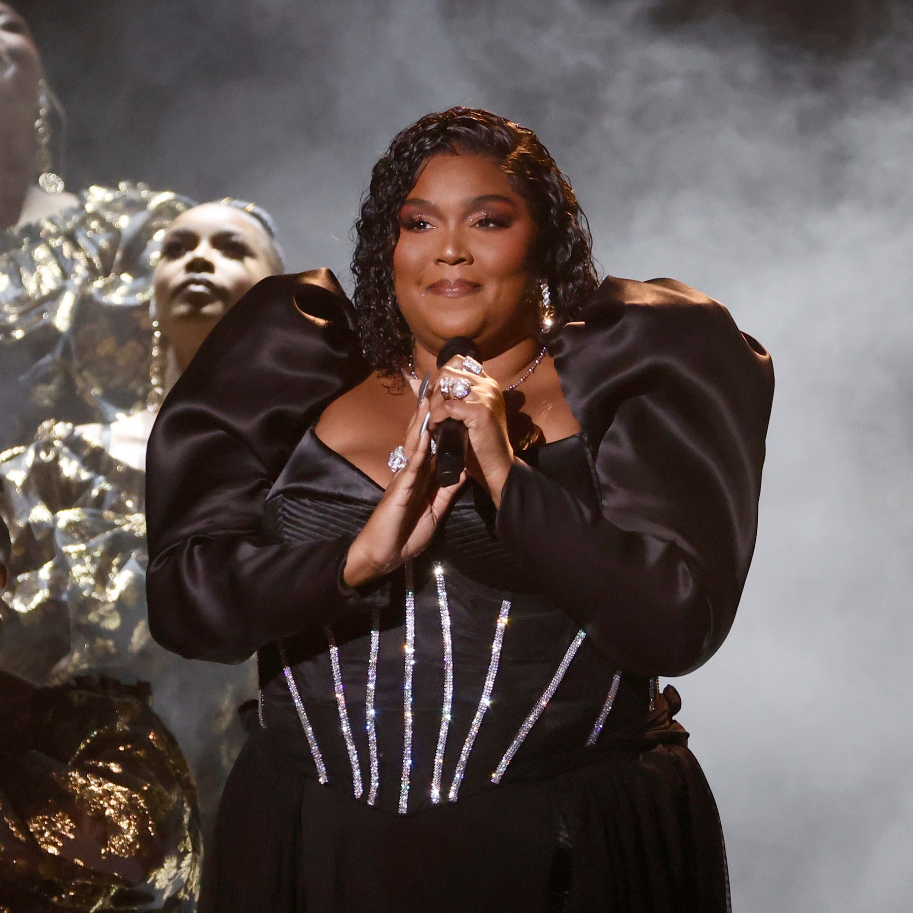 Lizzo performs onstage during the 65th GRAMMY Awards at Crypto.com Arena on February 05, 2023 in Los Angeles, California.