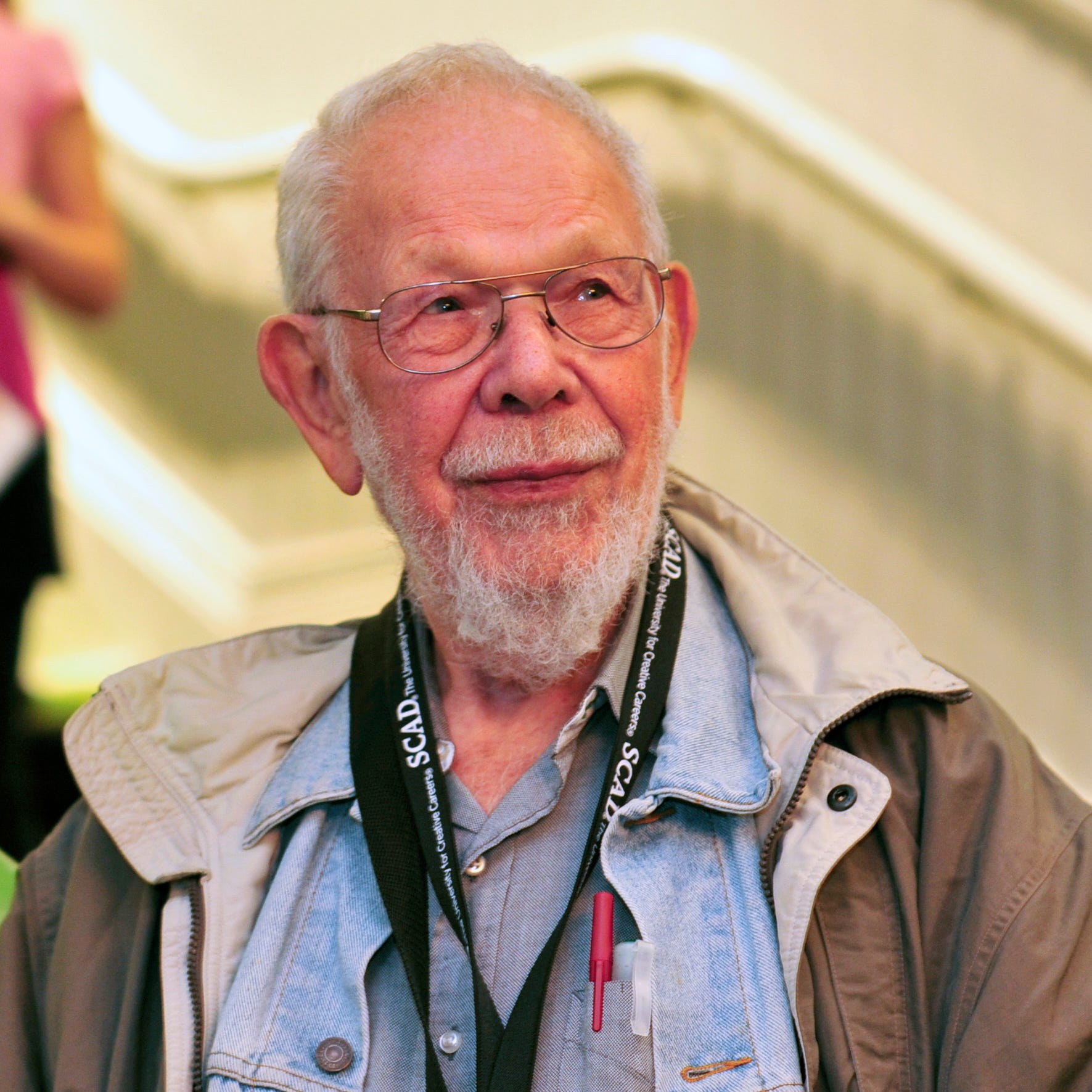 FILE - Mad Magazine cartoonist Al Jaffee attends an event to honor veteran contributors of MAD Magazine at the Savannah College of Art and Design and the National Cartoonists Society on Oct. 11, 2011 in Savannah, Ga. Jaffee died Monday at the age of 102. (AP Photo/Stephen Morton, File)