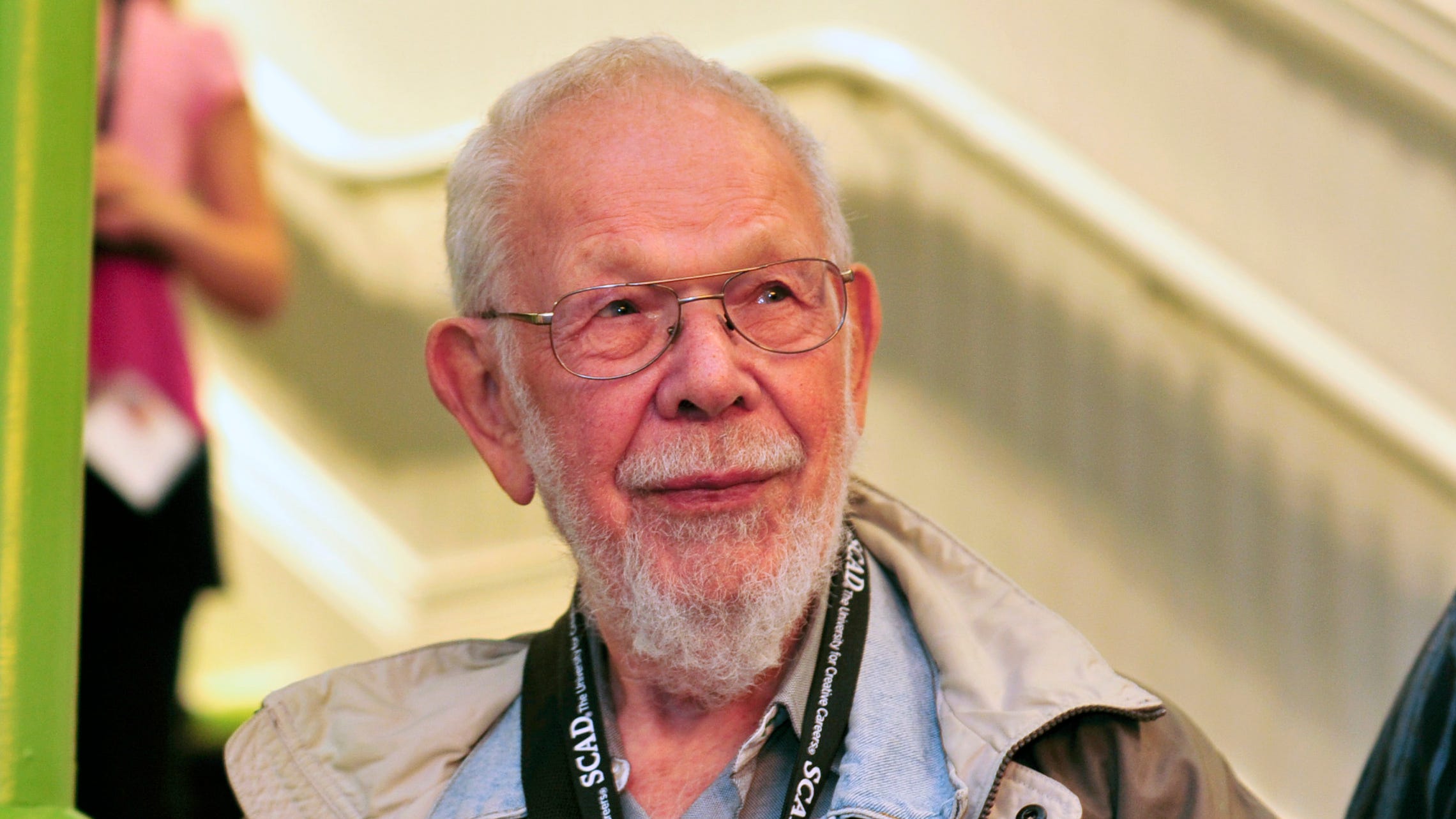 FILE - Mad Magazine cartoonist Al Jaffee attends an event to honor veteran contributors of MAD Magazine at the Savannah College of Art and Design and the National Cartoonists Society on Oct. 11, 2011 in Savannah, Ga. Jaffee died Monday at the age of 102. (AP Photo/Stephen Morton, File)