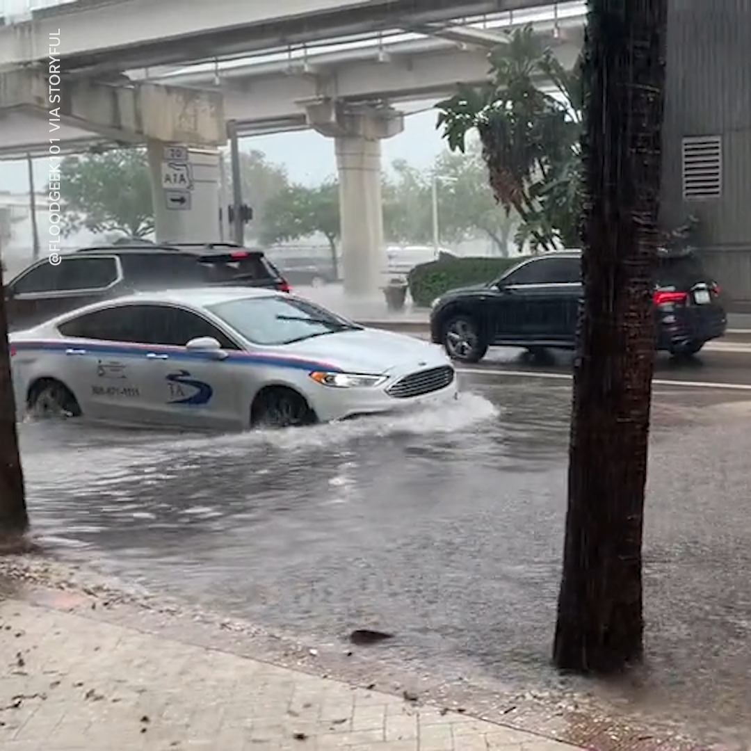 Miami battered with heavy rain and flooding