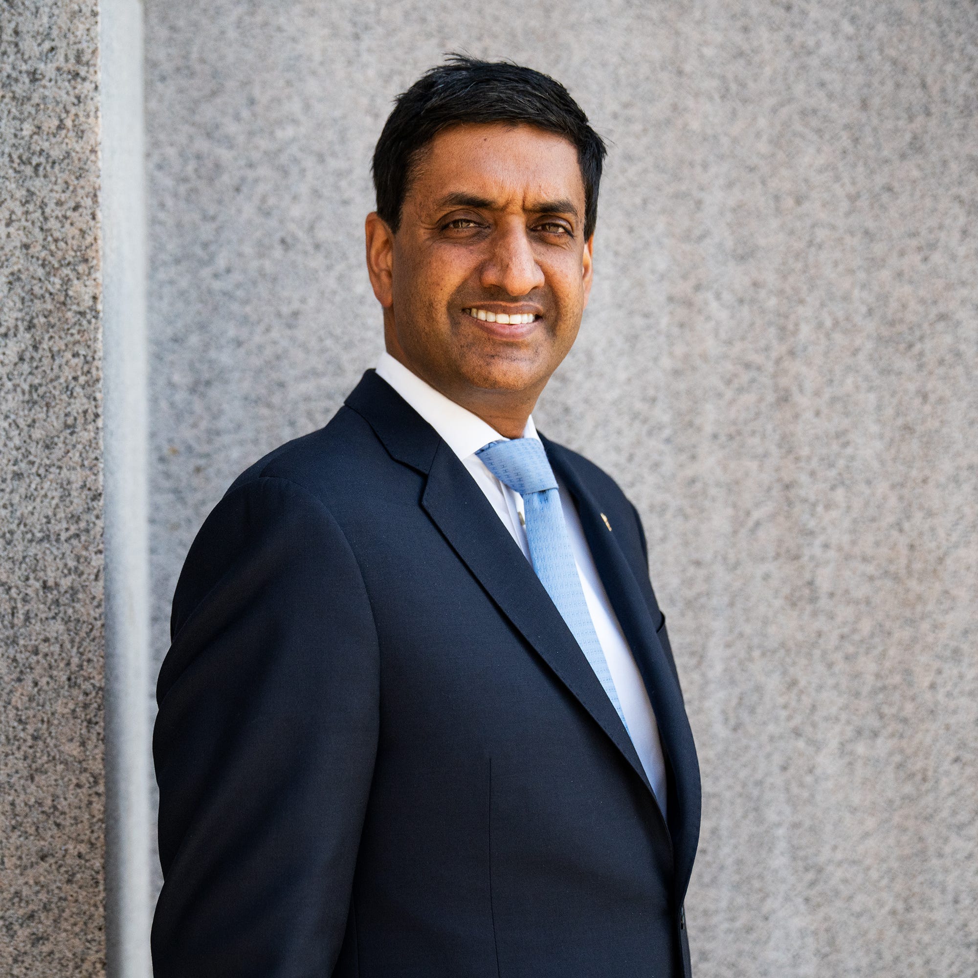 April 3, 2023; Washington, DC, USA; April 3, 2023; Washington, DC, USA. Rep. Ro Khanna (D-Calif.) poses for a portrait at Spirit of Justice Park near the U.S. Capitol building Monday, April 3, 2023.. Mandatory Credit: Josh Morgan-USA TODAY