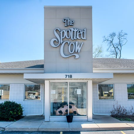 The Spotted Cow was founded in 1987 as a small homemade ice cream shop in Peoria Heights before expanding to a larger, full-service restaurant at 718 W. Glen Avenue in Peoria.