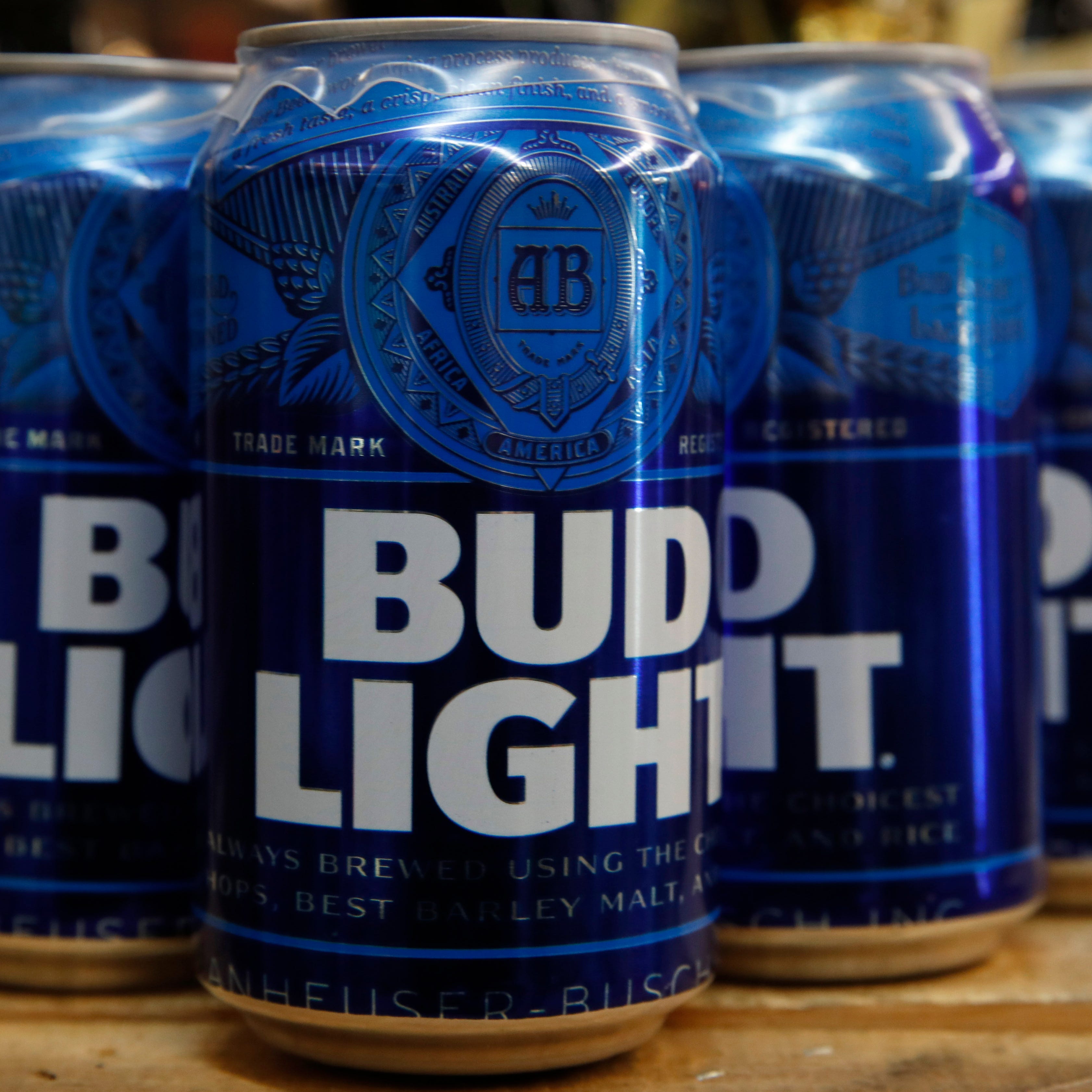 FILE - Cans of Bud Light beer are seen, Thursday Jan. 10, 2019, in Washington.