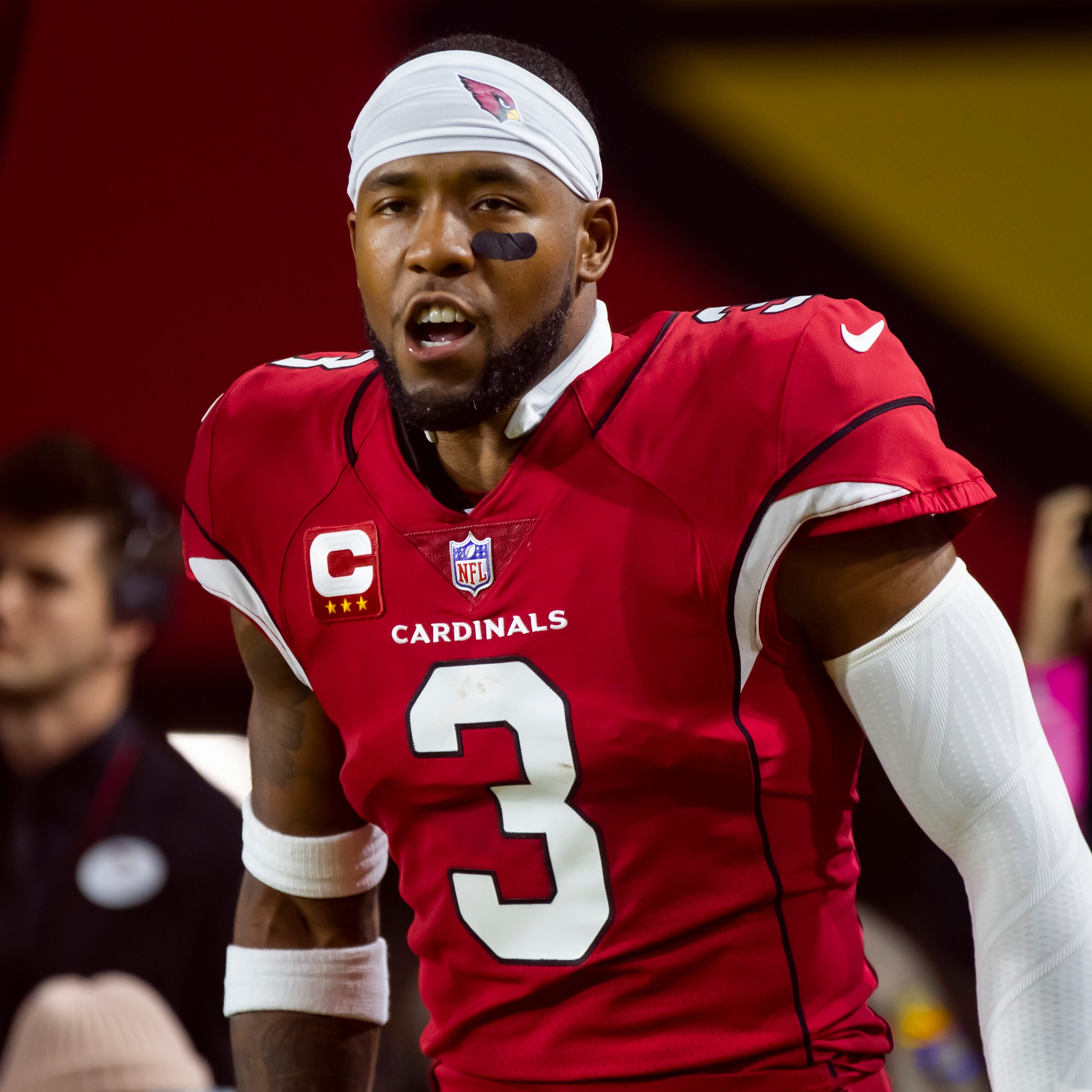 Arizona Cardinals safety Budda Baker, during a Dec 12, 2022 game against the New England Patriots.