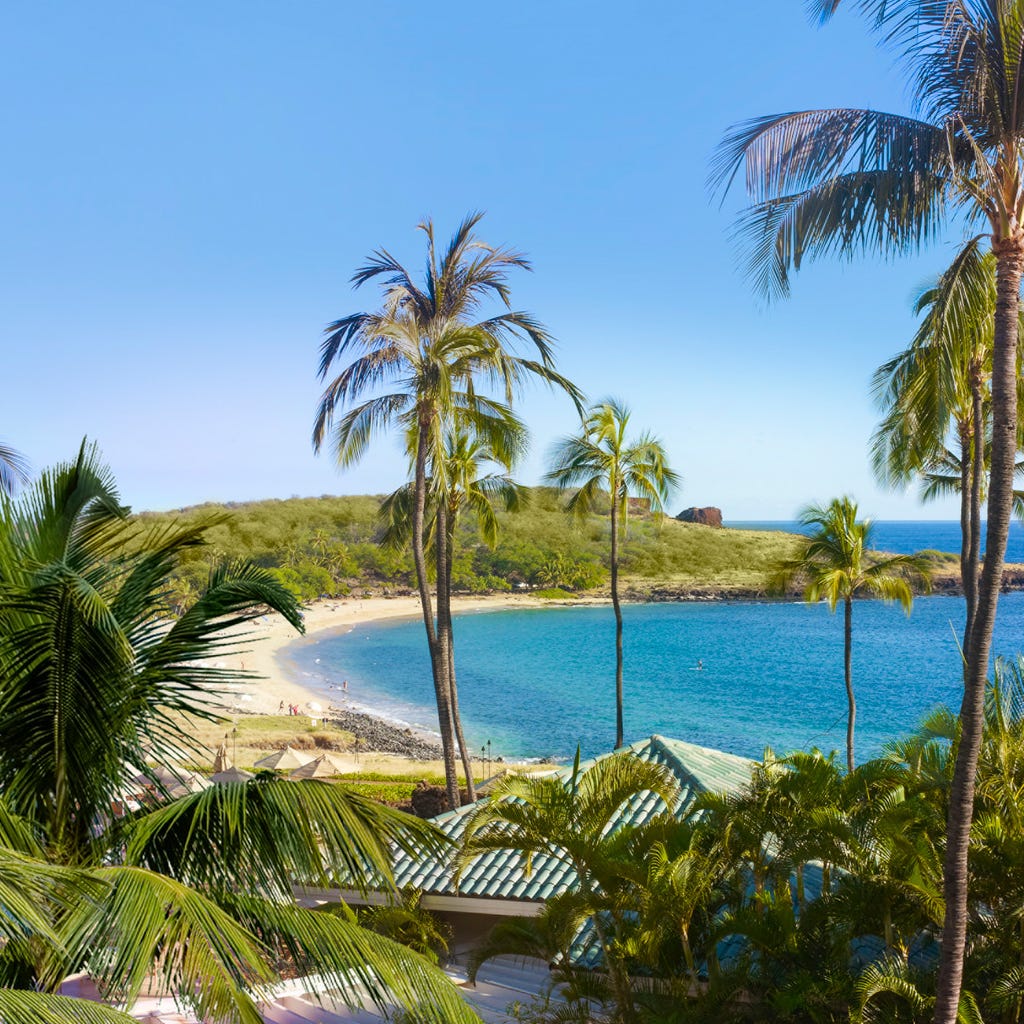 The Four Seasons Resort Lanai fronts a marine sanctuary.