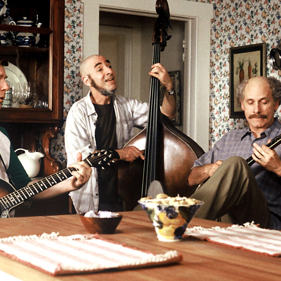 (L-R) The Folksmen of "A Mighty Wind." Michael McKean, Harry Shearer and Christopher Guest.