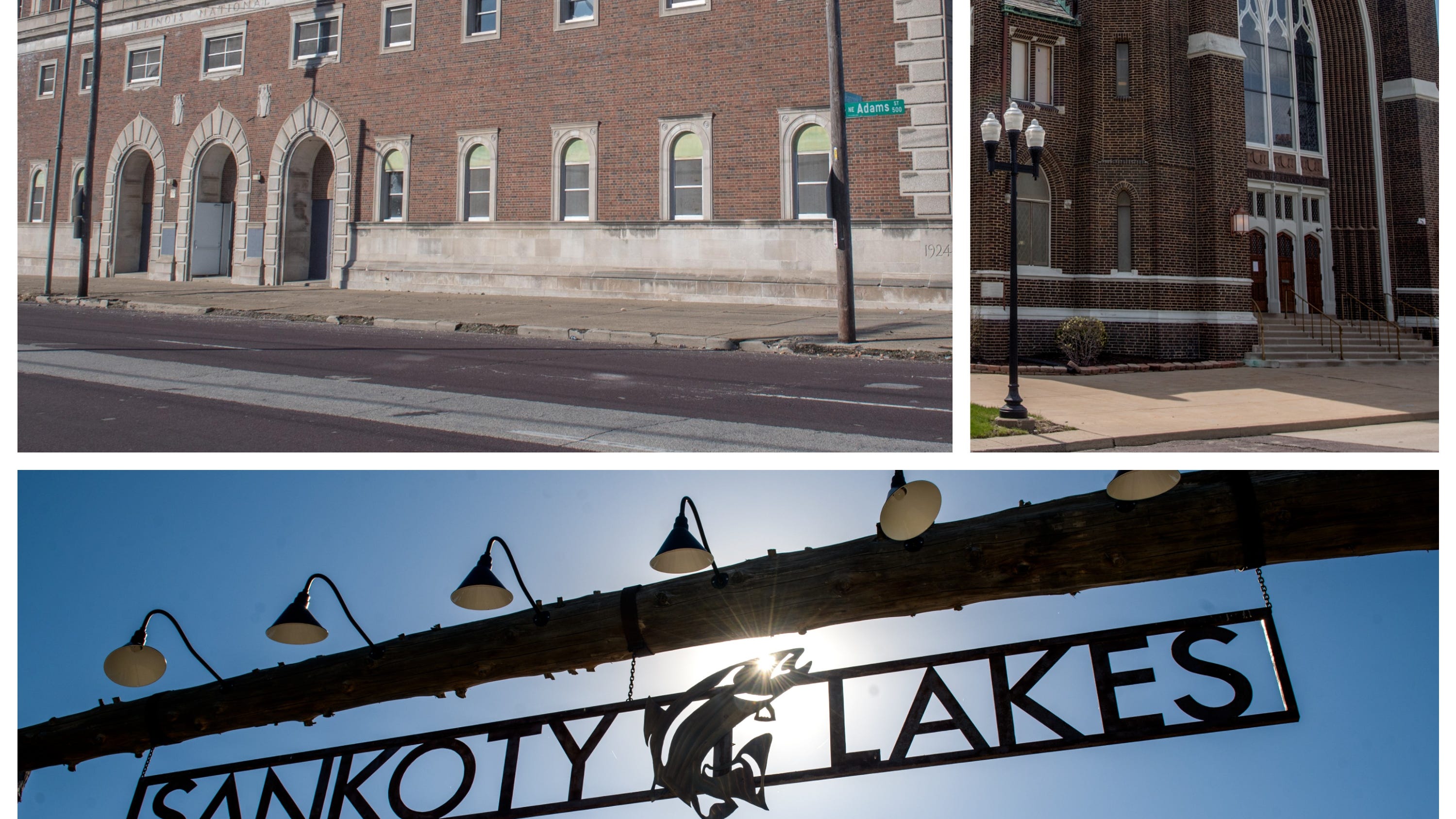 The Peoria armory, Scottish Rite Cathedral and Sankoty Lakes Resort in Spring Bay have all been put up for sale by KDB Group.