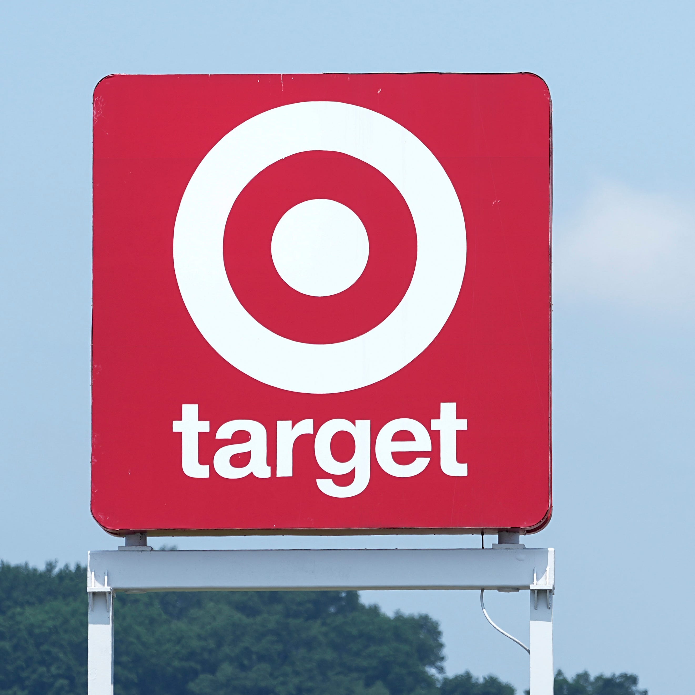 A sign outside a Target store is seen Wednesday, May 24, 2023, in Nashville, Tenn. Target is removing certain items from its stores and making other changes to its LGBTQ+ merchandise nationwide ahead of Pride month after an intense backlash from some customers including violent confrontations with its workers.