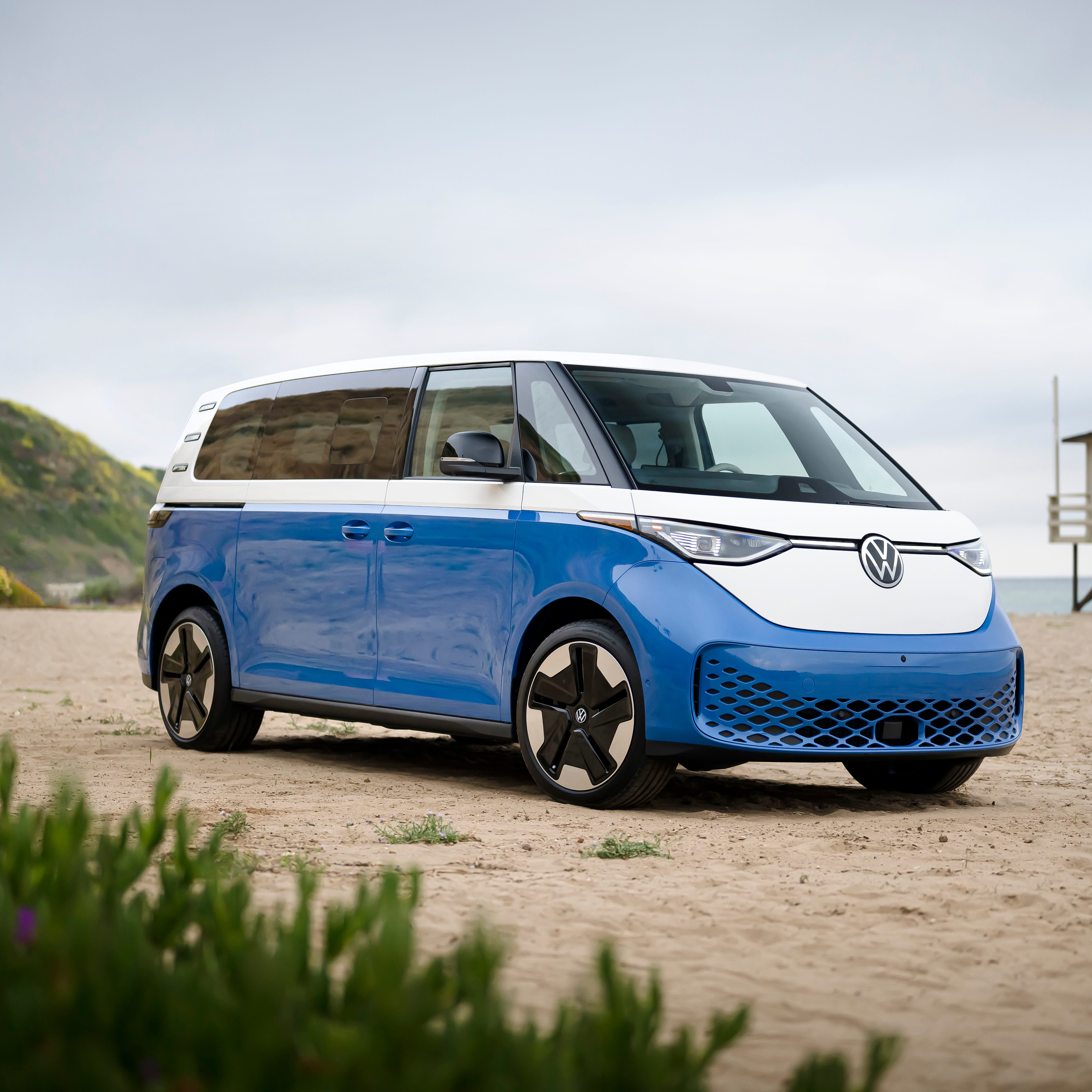 Volkswagen has unveiled the anticipated three-row ID. Buzz. The new van is set to go on sale in 2024.